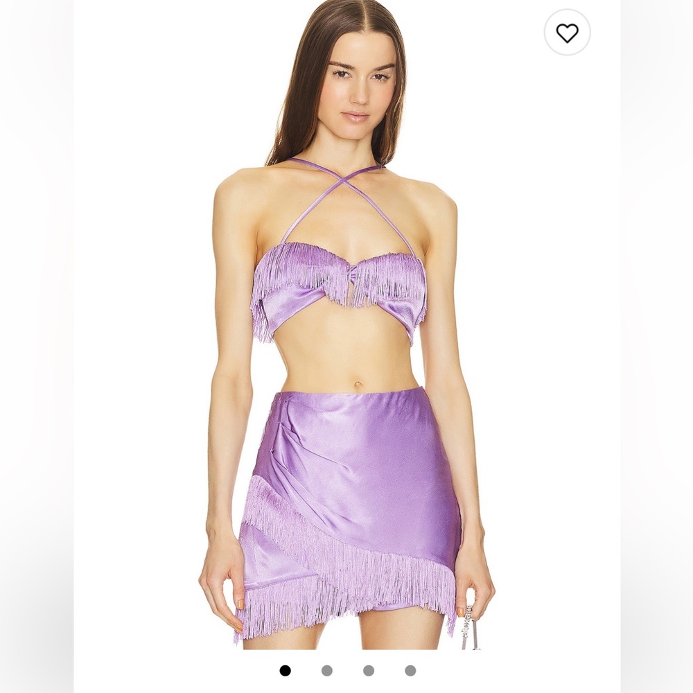 Michael Costello x revolve Jasmine fringe set